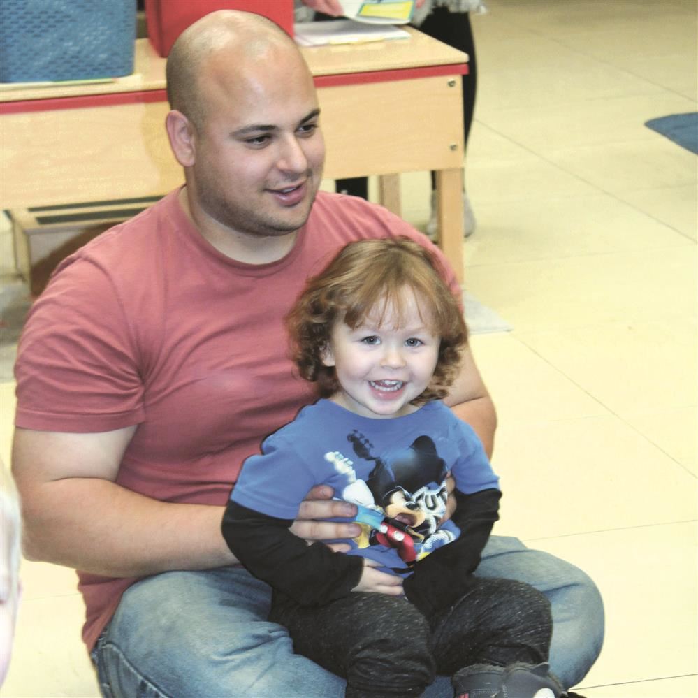  Parent and child playing